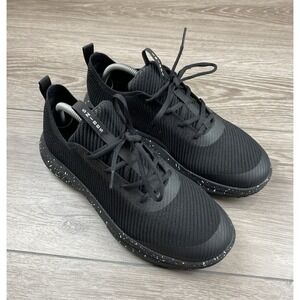 Snibbs Unisex Rovr Lace Up Speckle Sneakers Triple Black Men's 10.5 Women's 12